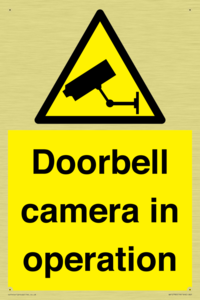 Doorbell camera in operation